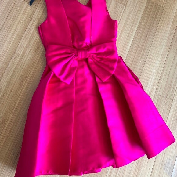 NWT Kate Spade pink open back silk mini dress with bow size 2 - Picture 5 of 6